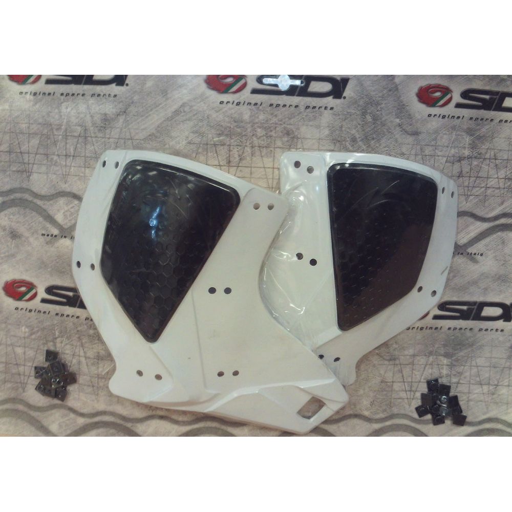 Sidi CF2 Calf Section White - Pair - ThrottleChimp