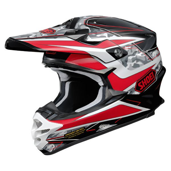 Shoei VFX-W Turmoil TC1 Off-Road Helmet Red - ThrottleChimp