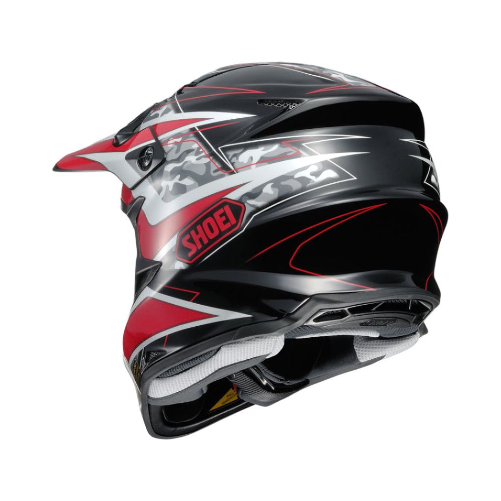 Shoei VFX-W Turmoil TC1 Off-Road Helmet Red FREE 1 YEAR Returns, FREE UK Delivery | ThrottleChimp