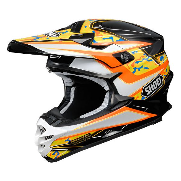 Shoei VFX-W Turmoil TC8 Off-Road Helmet Orange FREE 1 YEAR Returns, FREE UK Delivery | ThrottleChimp