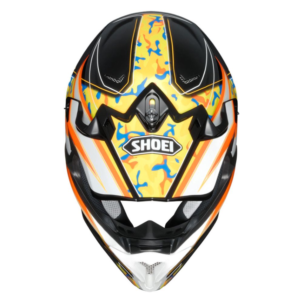 Shoei VFX-W Turmoil TC8 Off-Road Helmet Orange (Image 2) - ThrottleChimp