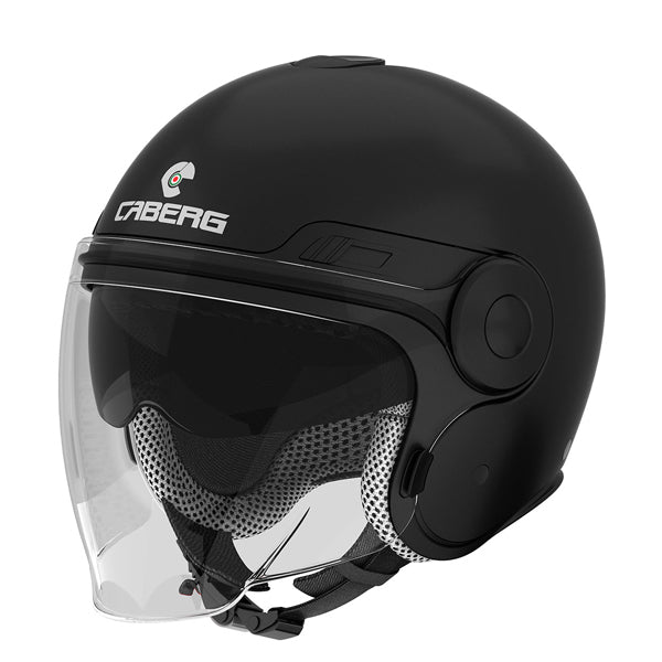 Caberg Uptown Open Face Helmet Matt Black FREE 1 YEAR Returns, FREE UK Delivery | ThrottleChimp