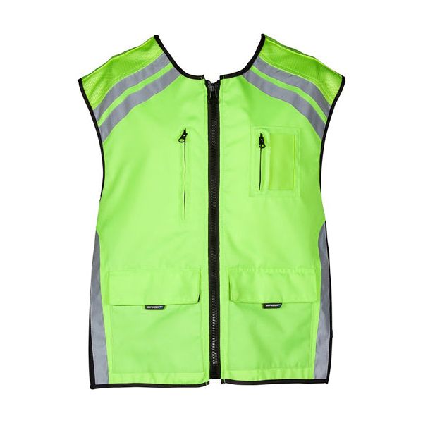 Spada Hi-Viz Waistcoat Vest With Pockets EN471 Yellow - ThrottleChimp