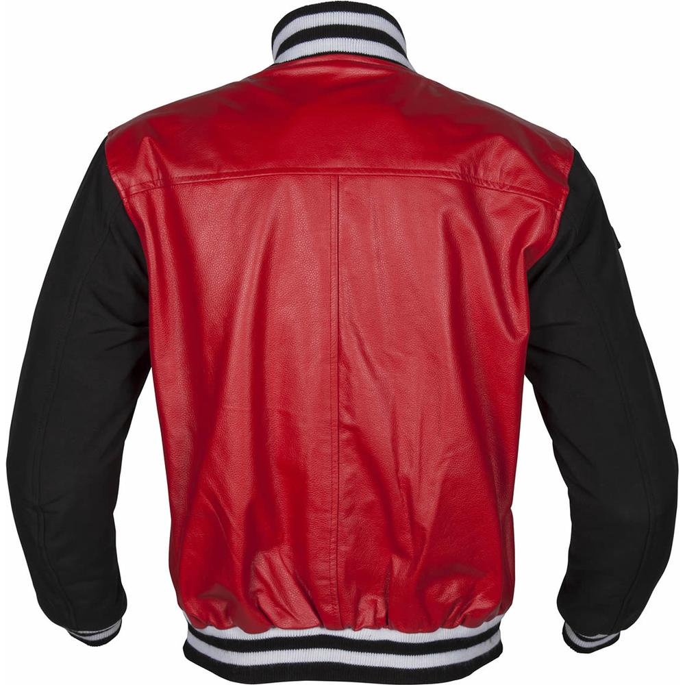 Spada Campus Leather Jacket Red / Black (Image 3) - ThrottleChimp