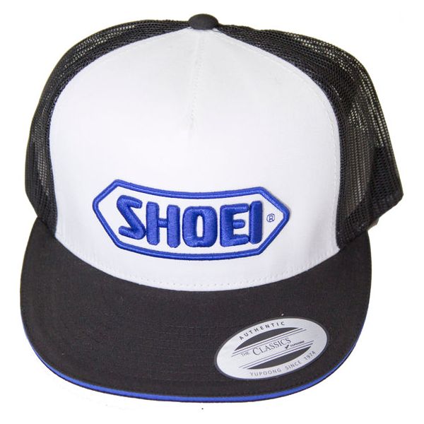 Shoei Trucker Cap White With Blue Logo - ThrottleChimp