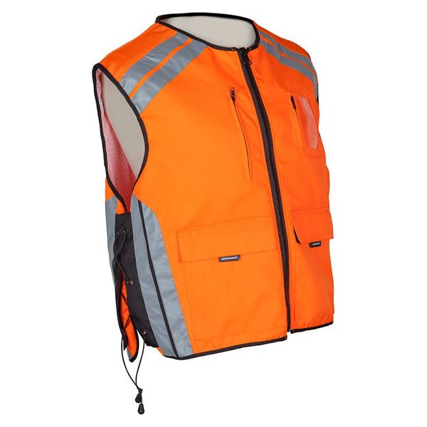 Spada Hi-Viz Waistcoat Vest With Pockets EN471 Orange - ThrottleChimp