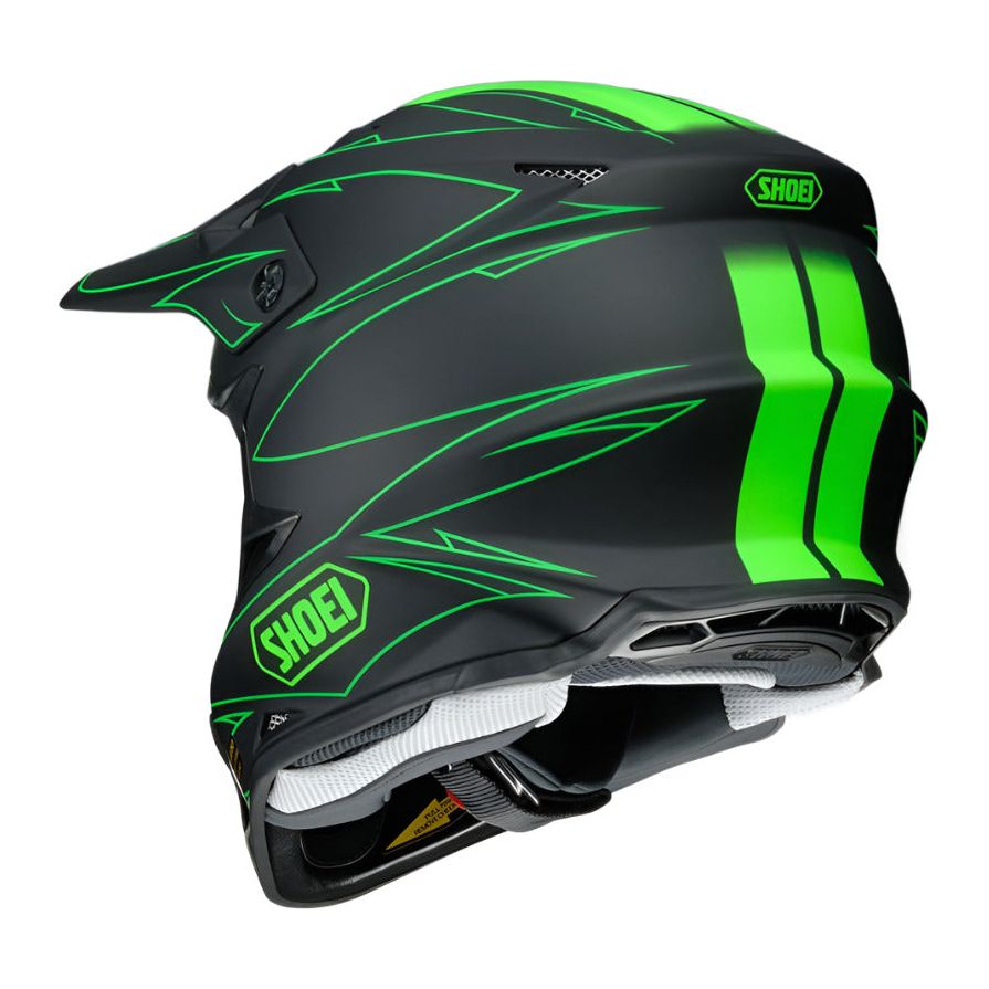 Shoei VFX-W Hectic TC4 Off-Road Helmet Green FREE 1 YEAR Returns, FREE UK Delivery | ThrottleChimp