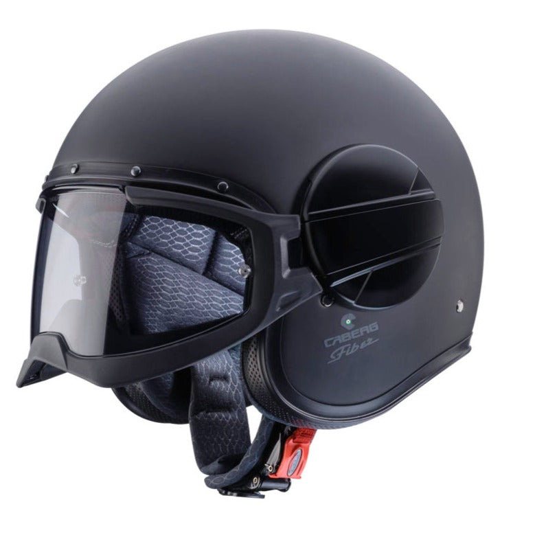 Caberg Ghost Plain Open Face Helmet Matt Black FREE 1 YEAR Returns, FREE UK Delivery | ThrottleChimp