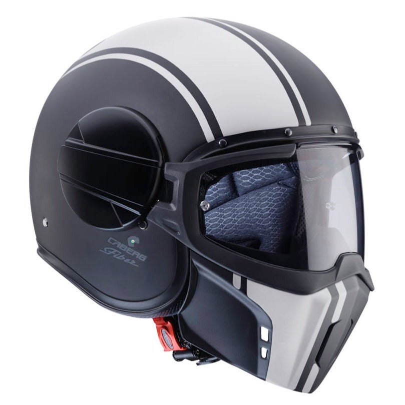 Caberg Ghost Legend Open Face Helmet Matt Black / White - ThrottleChimp