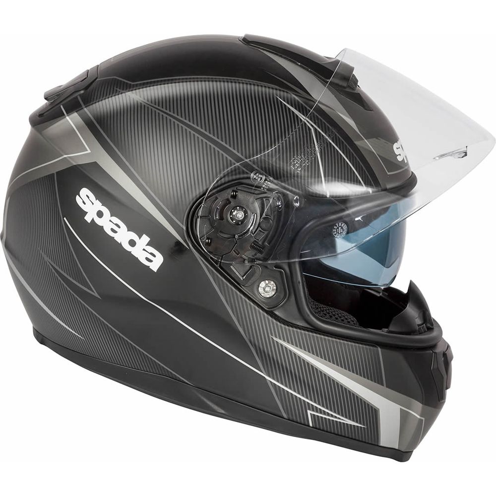 Spada SP16 Linear Full Face Helmet Matt Black / Silver / Anthracite (Image 2) - ThrottleChimp