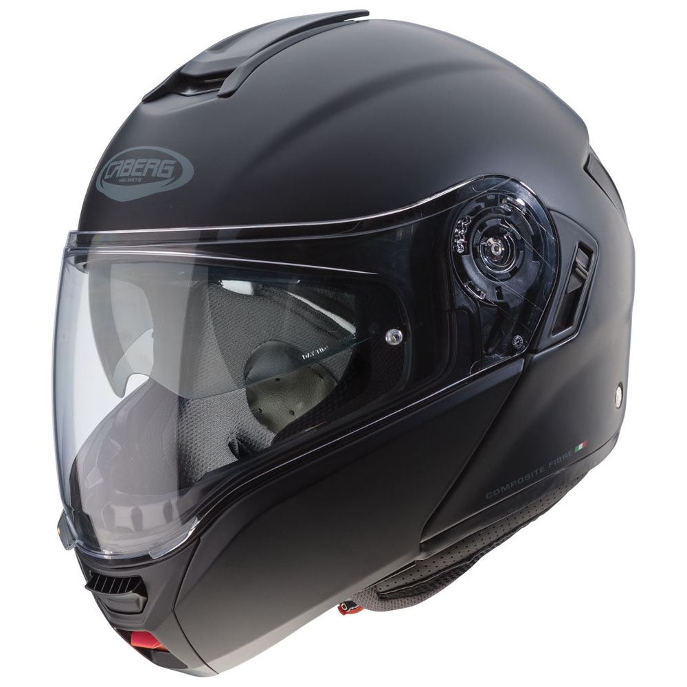 Caberg Levo Plain Flip-Up Helmet Matt Black - ThrottleChimp