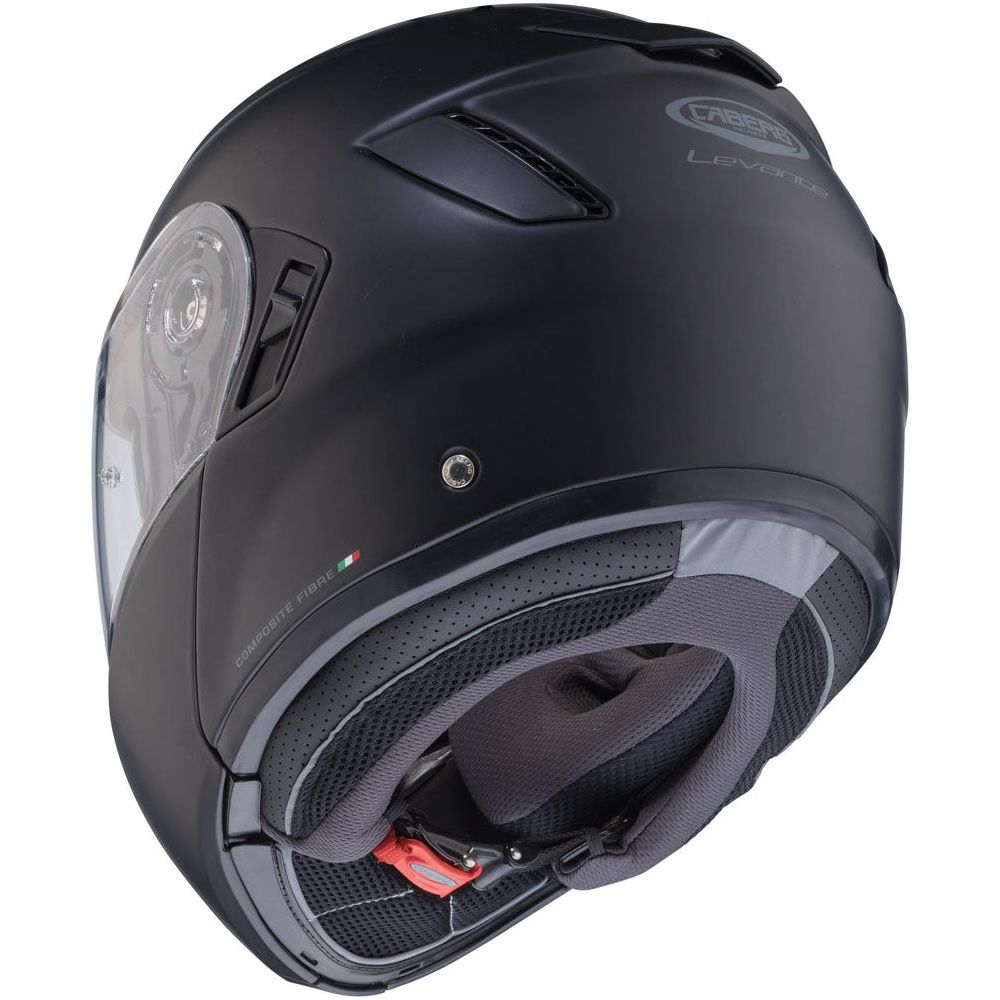 Caberg Levo Plain Flip-Up Helmet Matt Black (Image 3) - ThrottleChimp