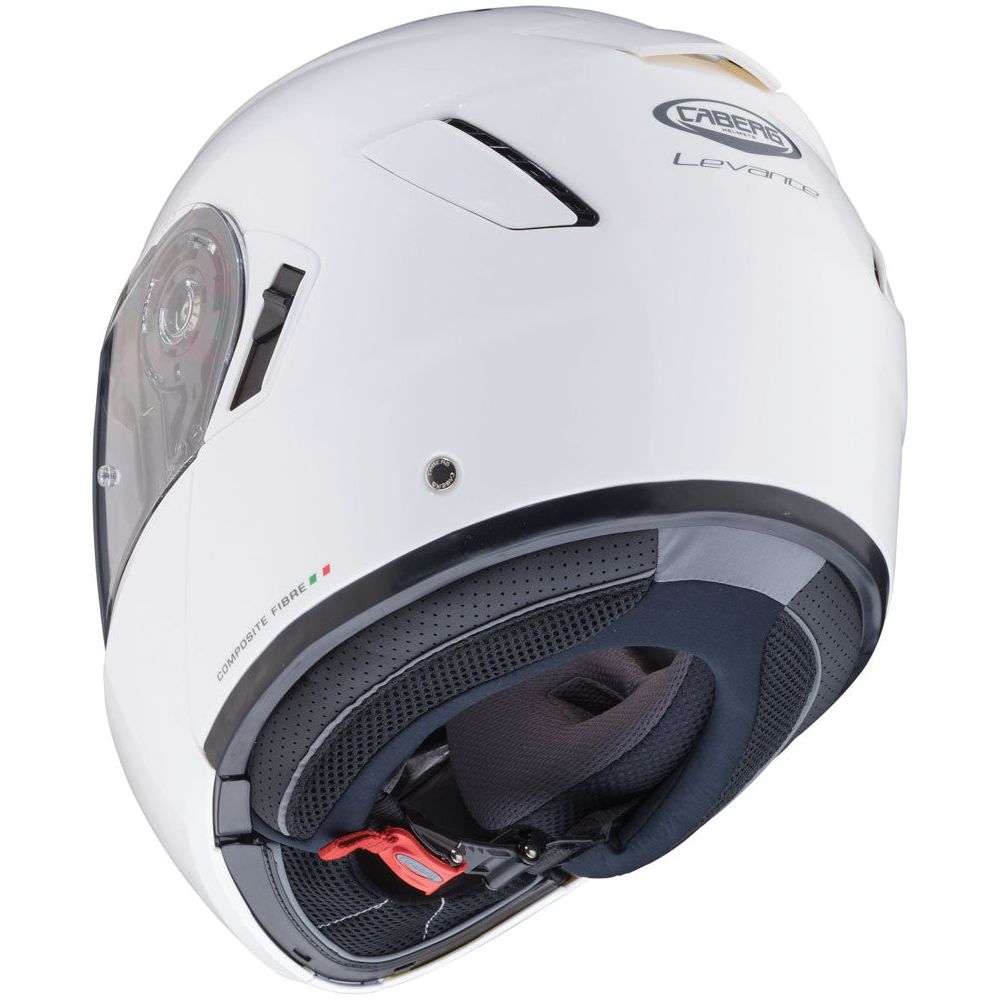 Caberg Levo Plain Flip-Up Helmet White (Image 3) - ThrottleChimp