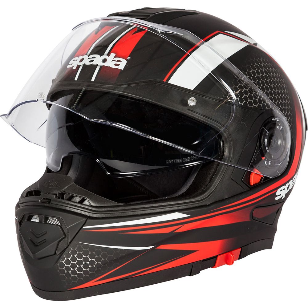 Spada RP-One Renegade Full Face Helmet Black / Red / White (Image 2) - ThrottleChimp