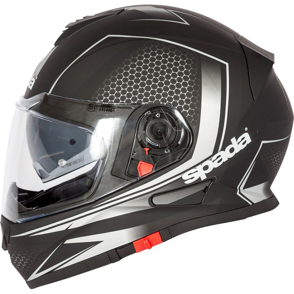 Spada RP-One Renegade Full Face Helmet Black / White / Silver FREE 1 YEAR Returns, FREE UK Delivery | ThrottleChimp