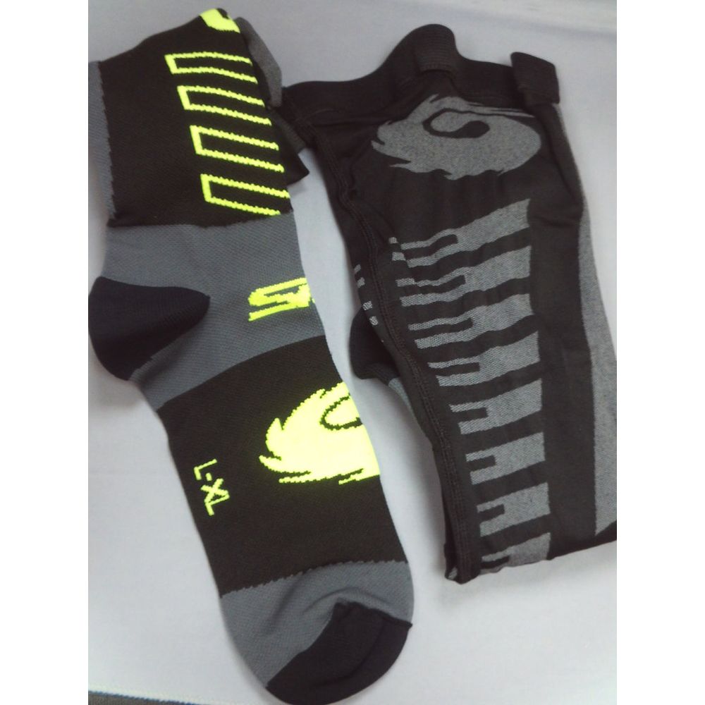 Sidi Cross Socks Extra Black / Fluo Yellow - ThrottleChimp