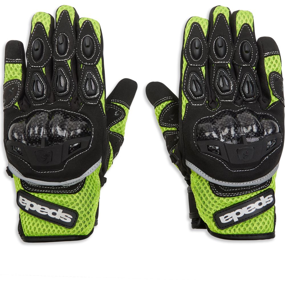 Spada MX-Air CE Textile Gloves Fluo Yellow FREE 1 YEAR Returns, FREE UK Delivery | ThrottleChimp