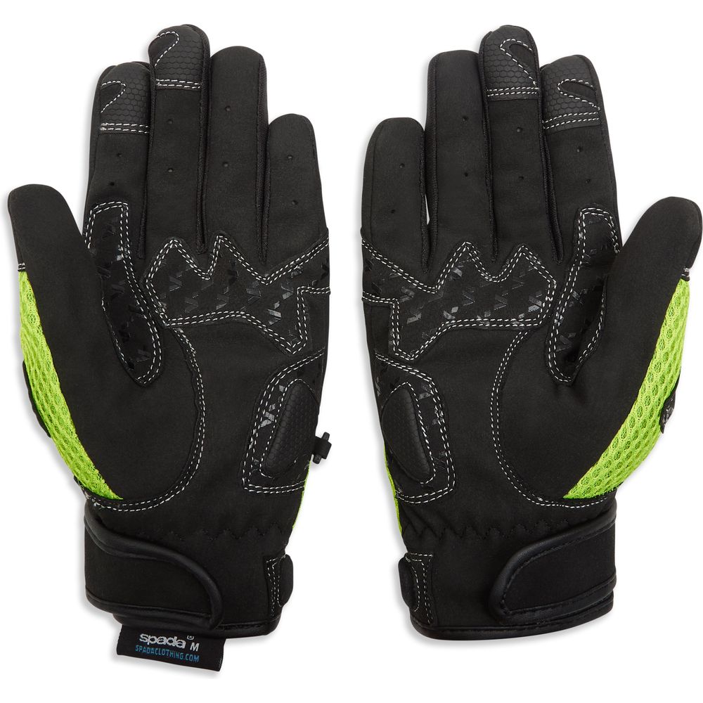 Spada MX-Air CE Textile Gloves Fluo Yellow (Image 2) - ThrottleChimp