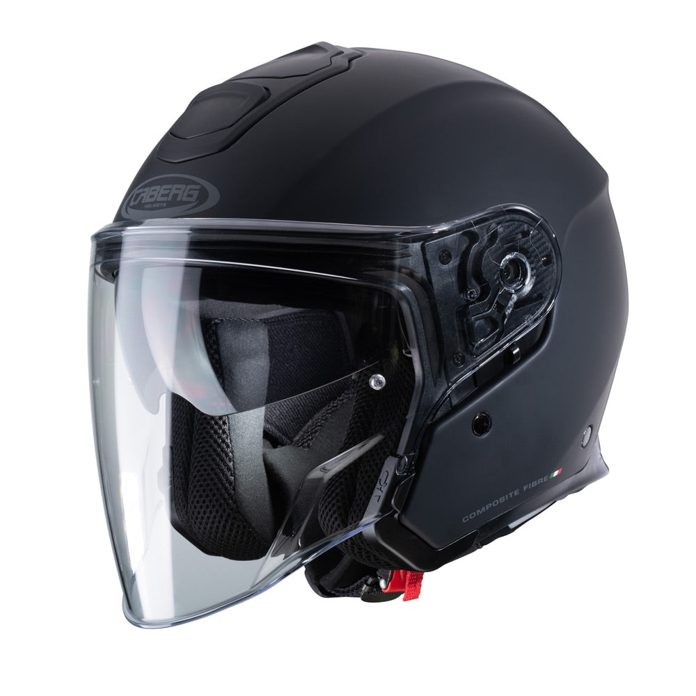 Caberg Flyon Plain Open Face Helmet Matt Black - ThrottleChimp