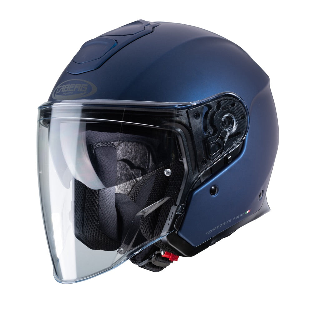 Caberg Flyon Plain Open Face Helmet Matt Blue - ThrottleChimp