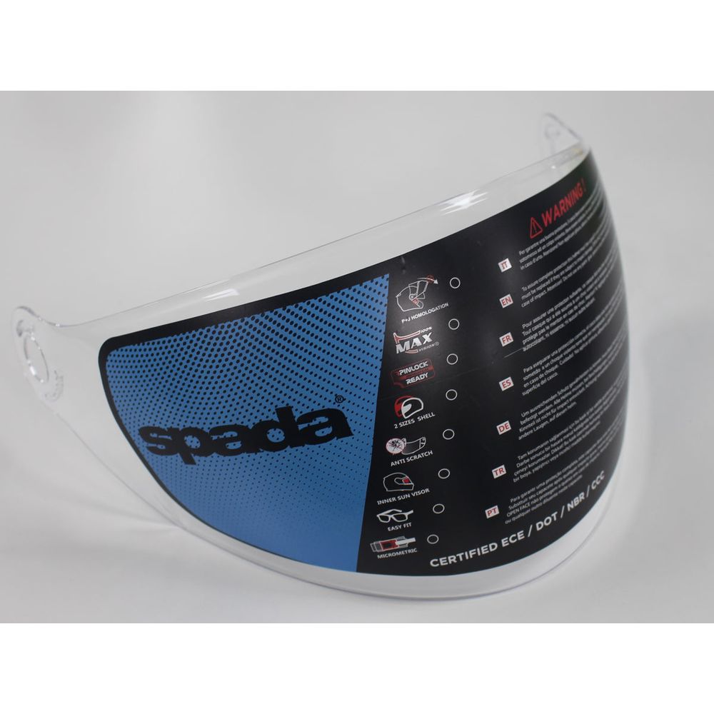 Spada Hellion Long Visor Clear - ThrottleChimp