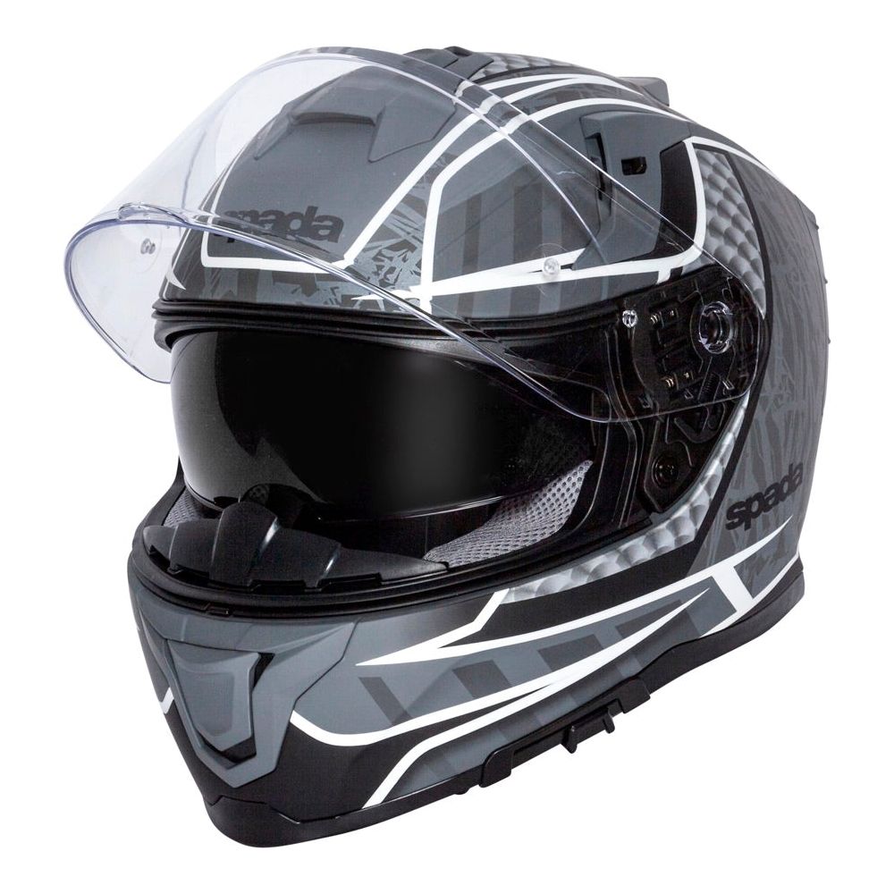 Spada SP1 Raptor Full Face Helmet Matt Black / Grey FREE 1 YEAR Returns, FREE UK Delivery | ThrottleChimp