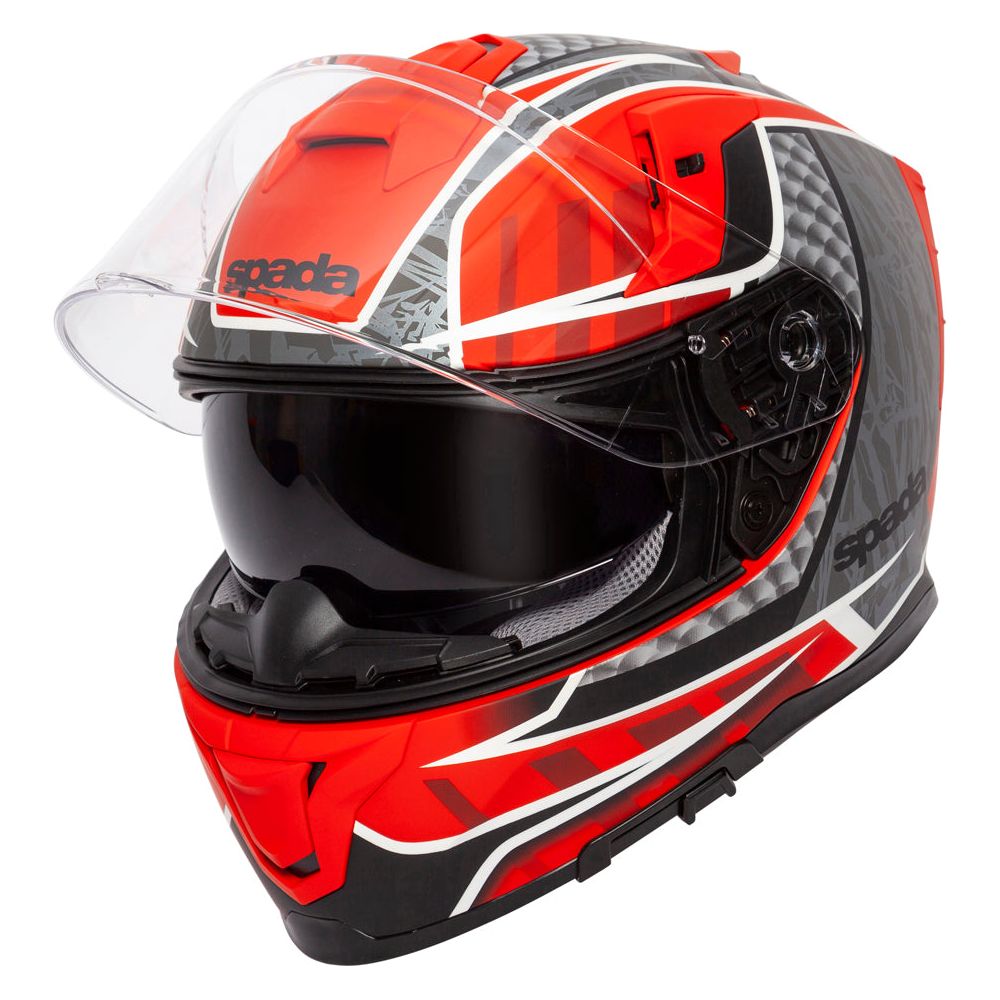 Spada SP1 Raptor Full Face Helmet Matt Red / Grey - ThrottleChimp