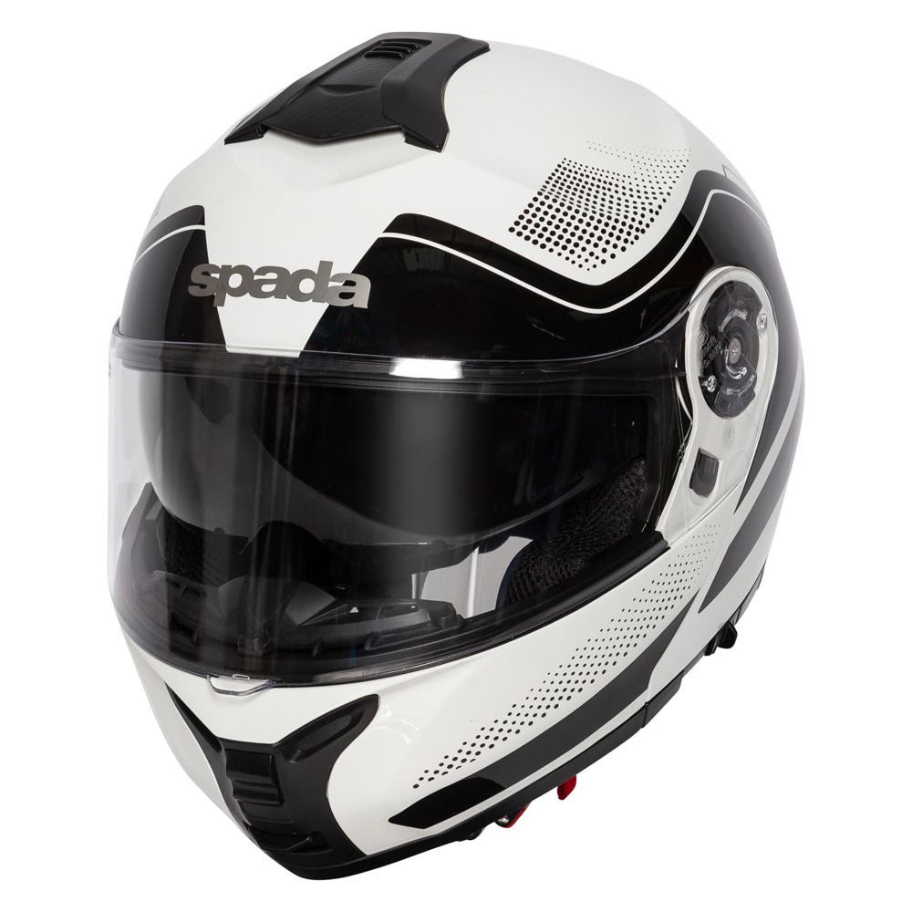 Spada Orion Pixel Flip-Up Helmet White / Black - ThrottleChimp