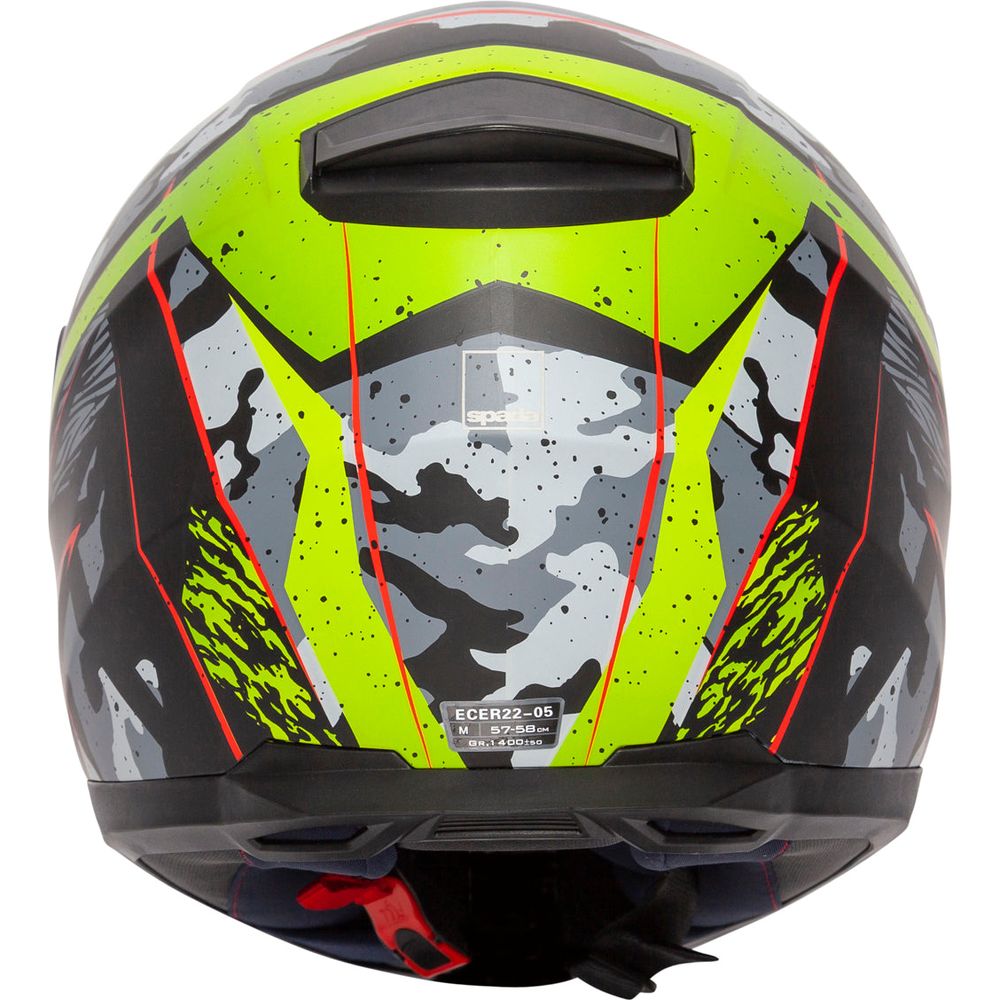 Spada Raiden Full Face Helmet Camo Yellow (Image 4) - ThrottleChimp