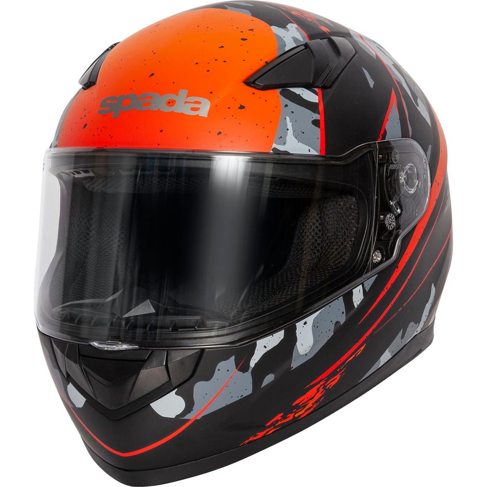 Spada Raiden Full Face Helmet Camo Orange (Image 2) - ThrottleChimp