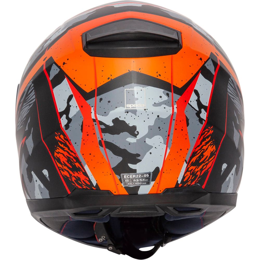 Spada Raiden Full Face Helmet Camo Orange (Image 4) - ThrottleChimp