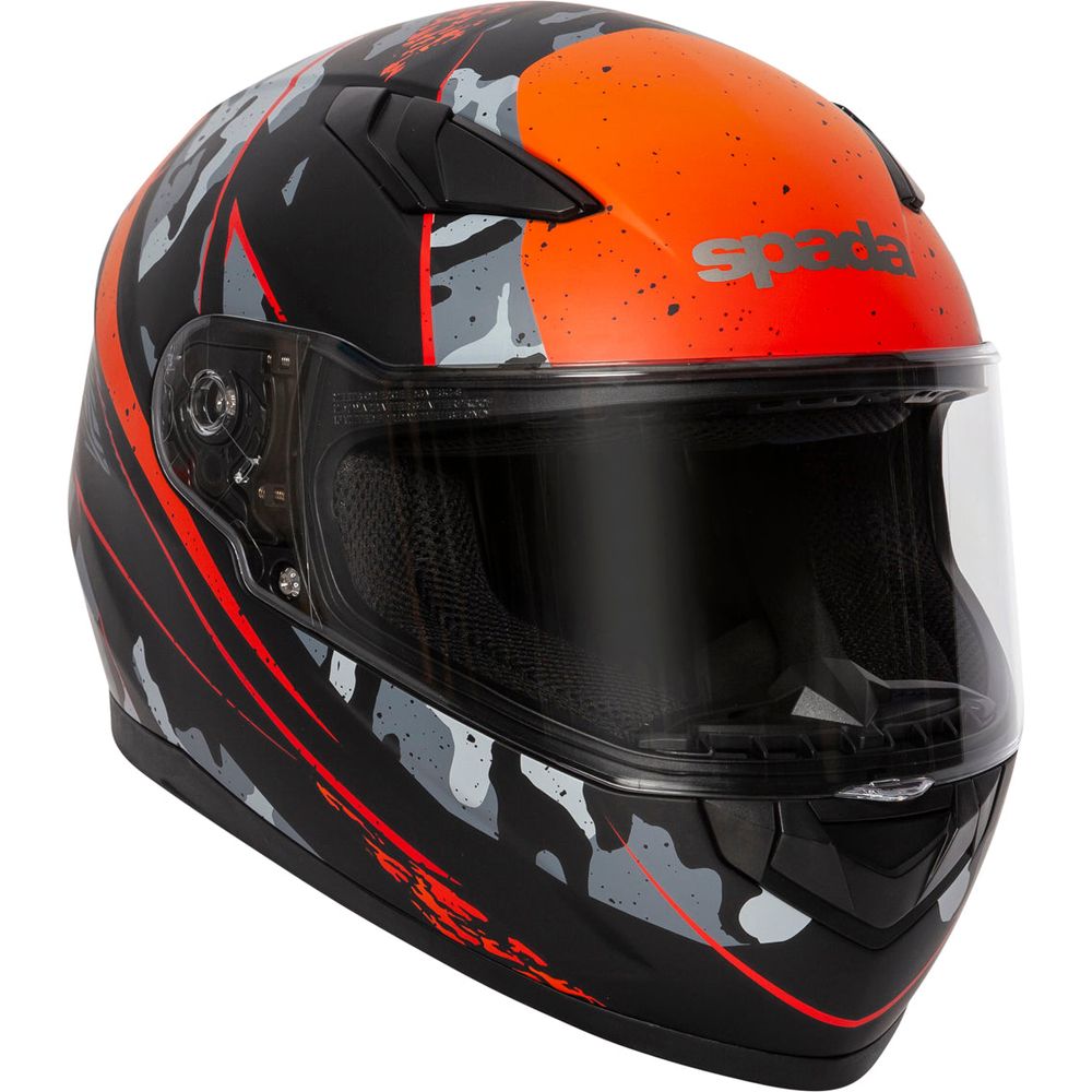 Spada Raiden Full Face Helmet Camo Orange (Image 6) - ThrottleChimp