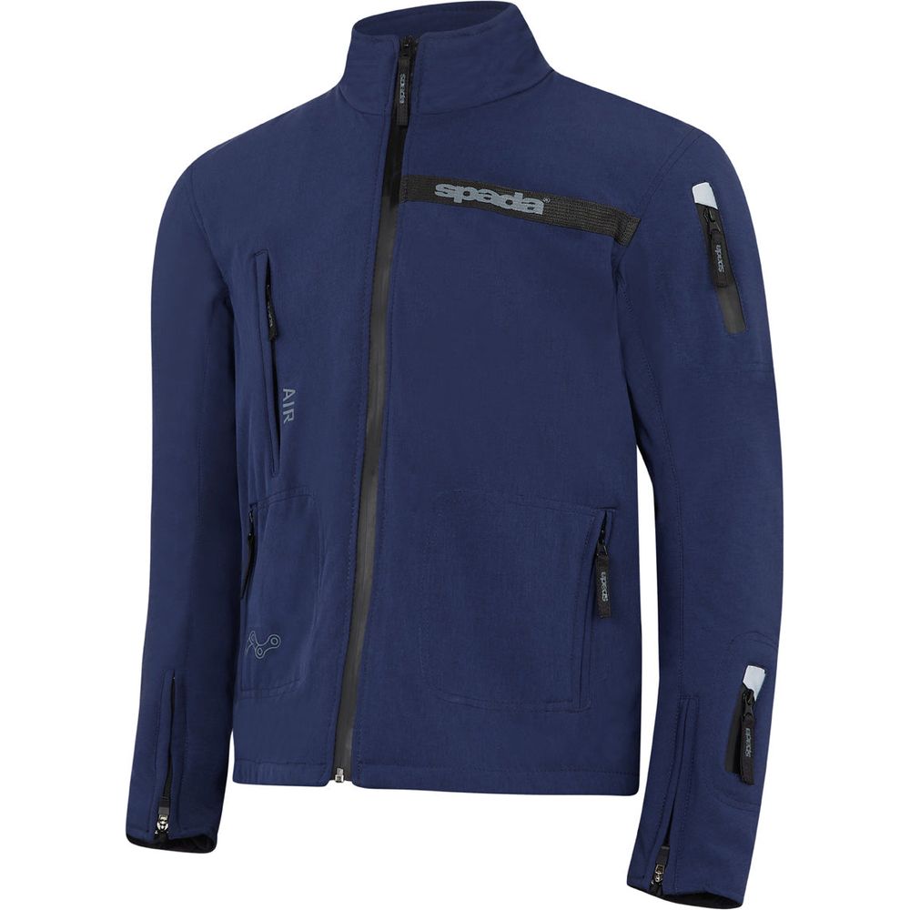 Spada Commute CE Textile Jacket Blue (Image 2) - ThrottleChimp