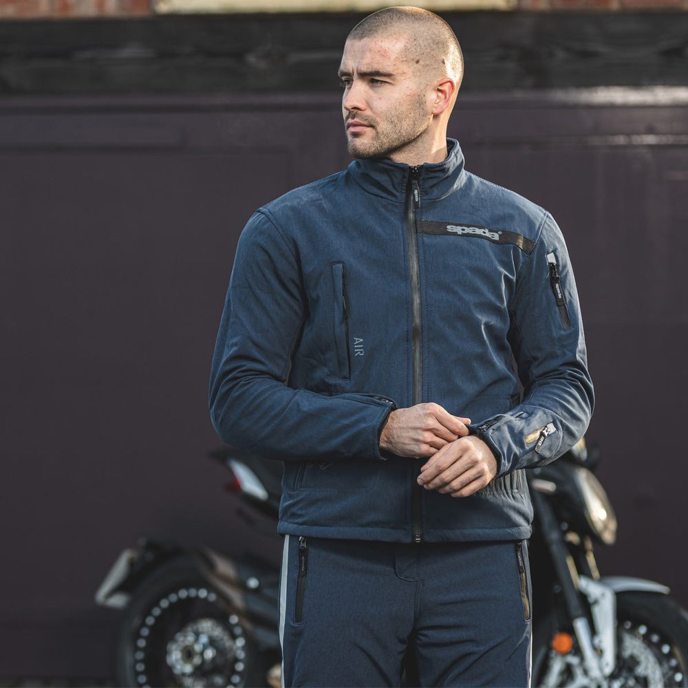 Spada Commute CE Textile Jacket Blue (Image 4) - ThrottleChimp