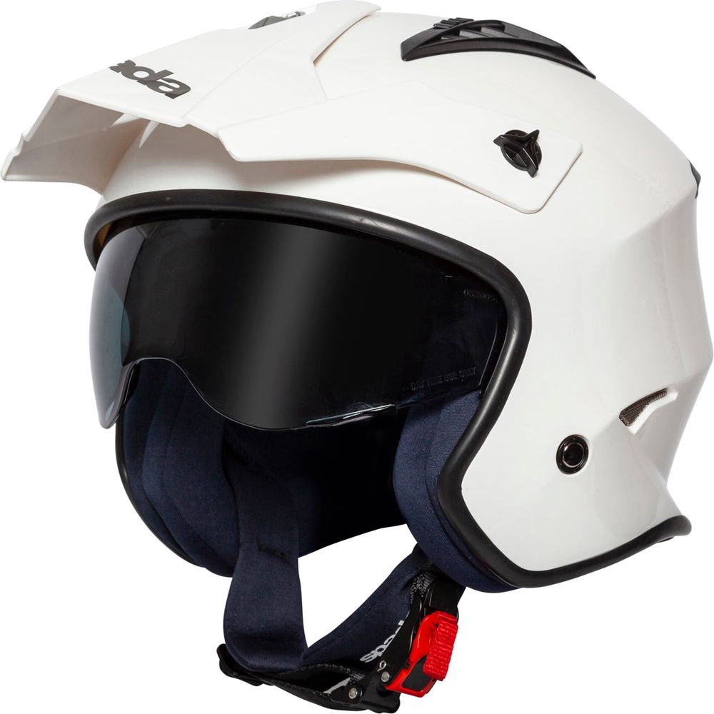 Spada Rock Open Face Helmet White FREE 1 YEAR Returns, FREE UK Delivery | ThrottleChimp