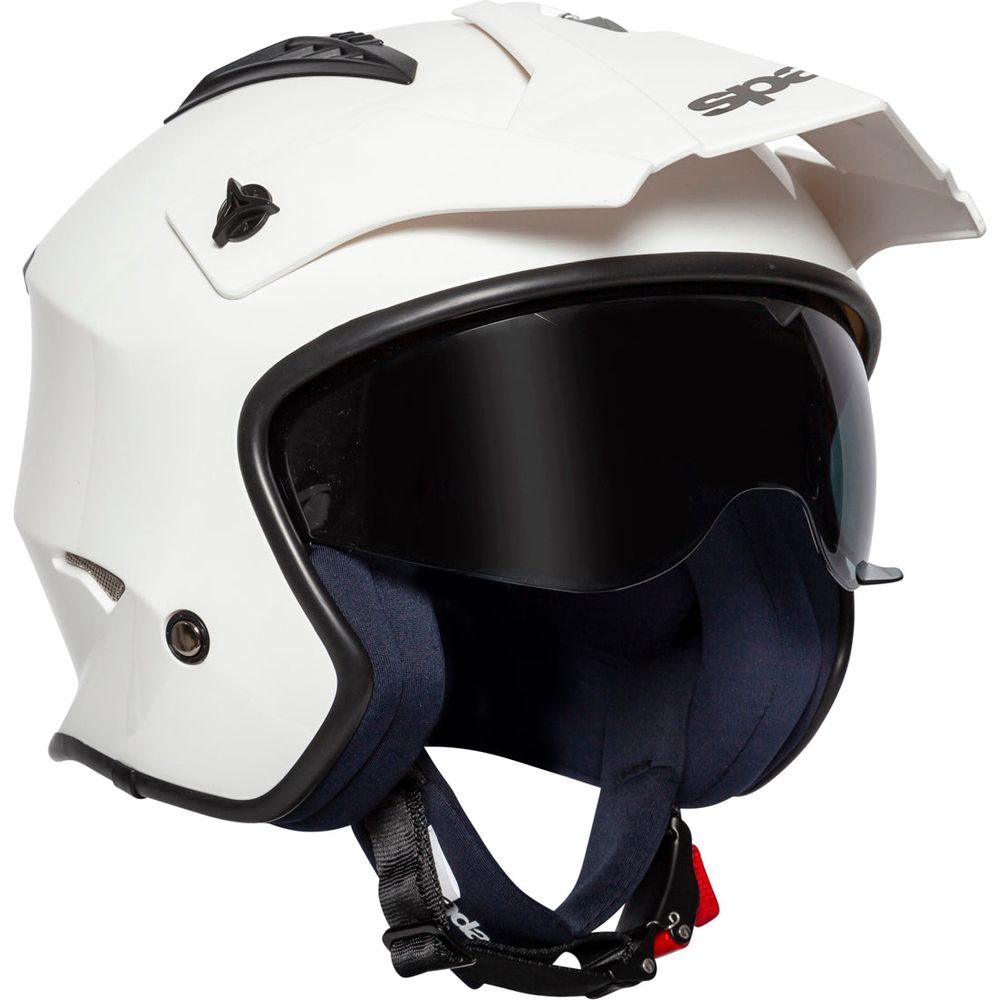 Spada Rock Open Face Helmet White FREE 1 YEAR Returns, FREE UK Delivery | ThrottleChimp