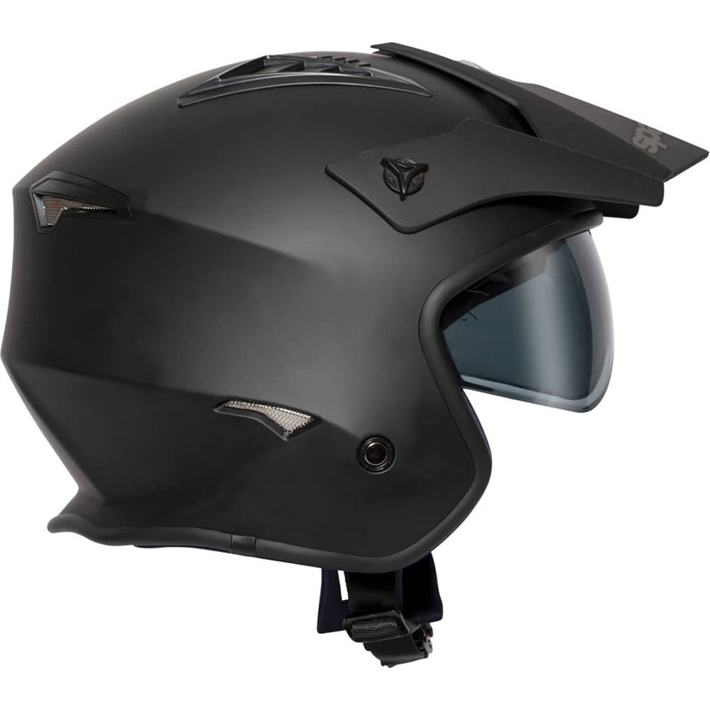 Spada Rock Open Face Helmet Black (Image 7) - ThrottleChimp