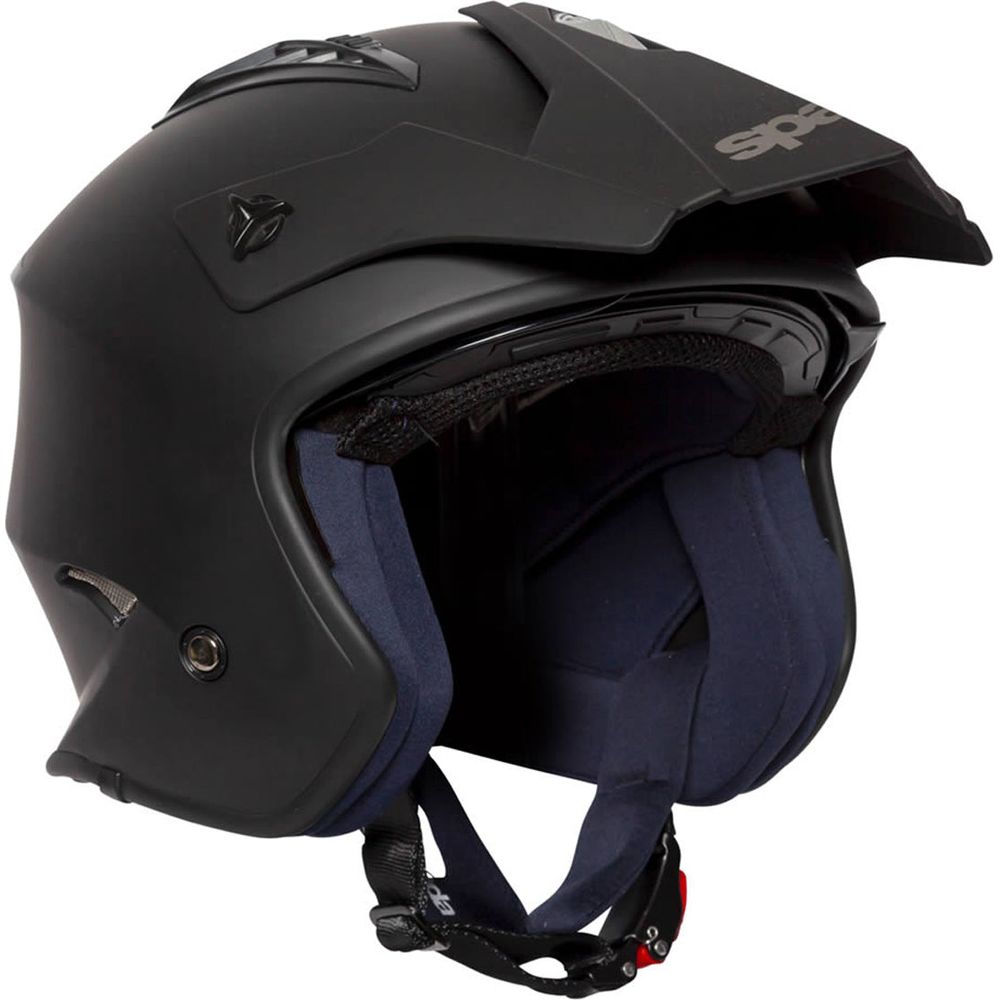 Spada Rock Open Face Helmet Black (Image 9) - ThrottleChimp