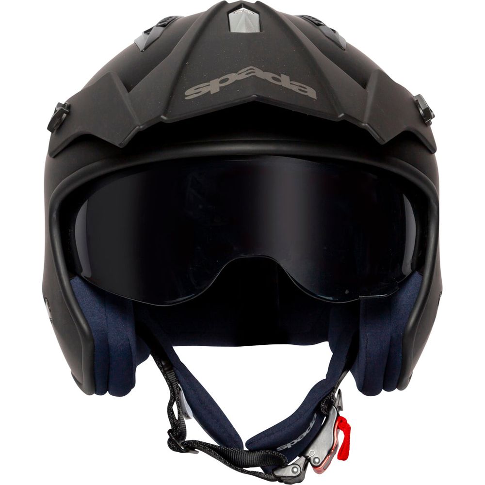 Spada Rock Open Face Helmet Matt Black FREE 1 YEAR Returns, FREE UK Delivery | ThrottleChimp