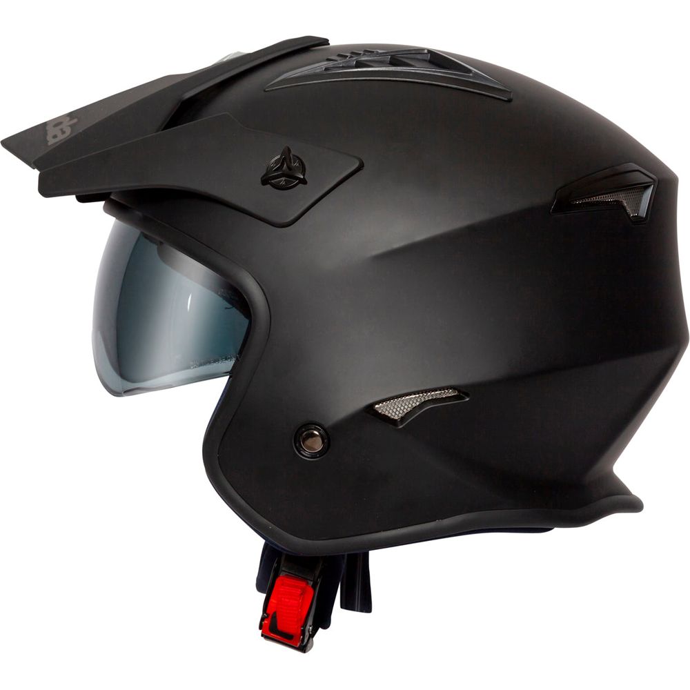 Spada Rock Open Face Helmet Matt Black (Image 4) - ThrottleChimp