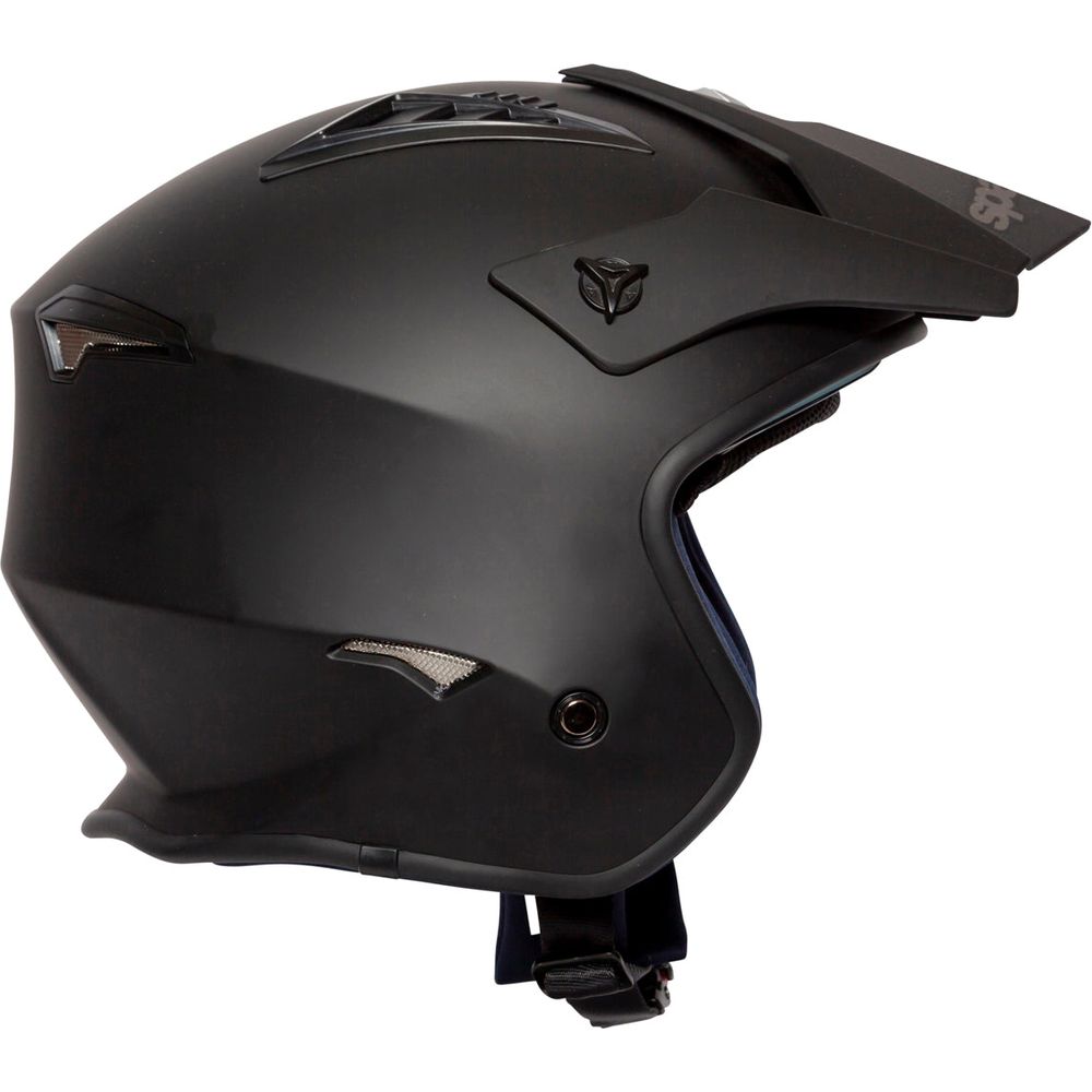 Spada Rock Open Face Helmet Matt Black (Image 9) - ThrottleChimp