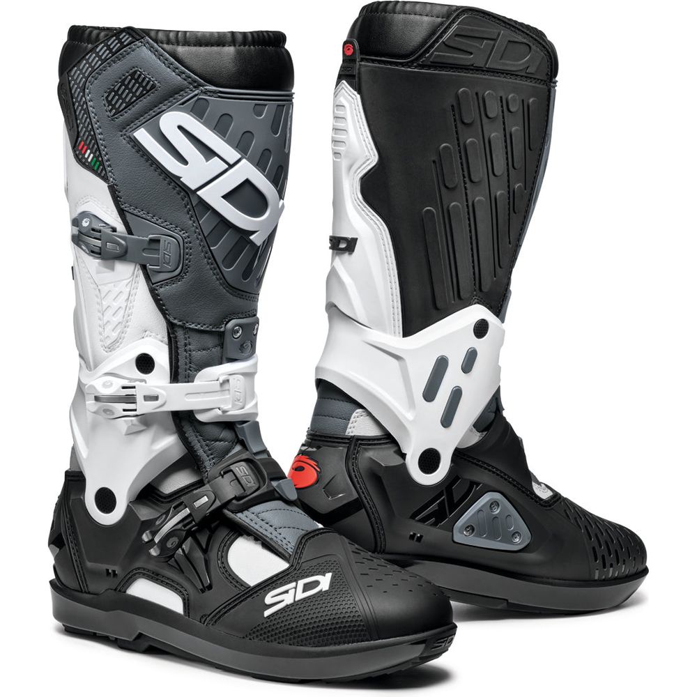 Sidi Atojo SRS CE Boots White / Black / Grey FREE 1 YEAR Returns, FREE UK Delivery | ThrottleChimp