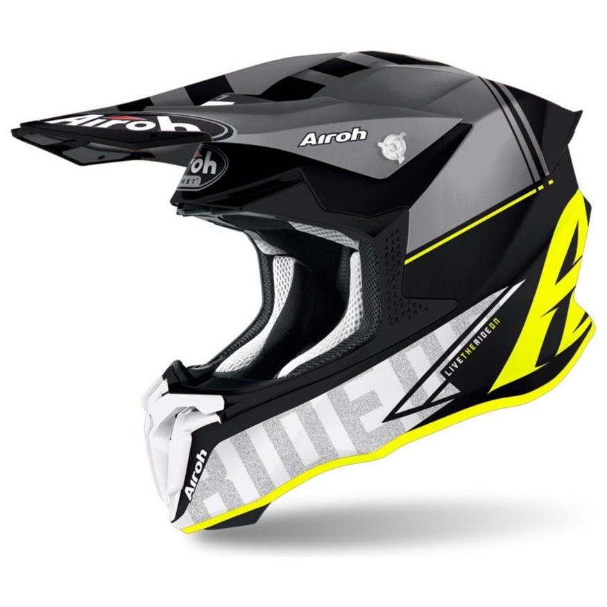 Airoh Twist 2.0 Tech Motocross Helmet Matt Yellow FREE 1 YEAR Returns, FREE UK Delivery | ThrottleChimp