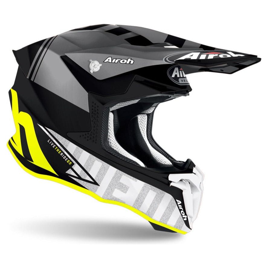 Airoh Twist 2.0 Tech Motocross Helmet Matt Yellow (Image 2) - ThrottleChimp