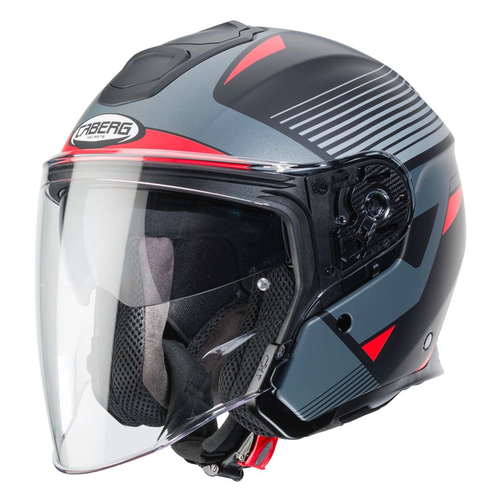 Caberg Flyon Rio Open Face Helmet Matt Black / Red / Anthracite / Silver - ThrottleChimp