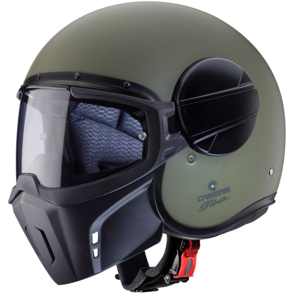 Caberg Ghost Plain Open Face Helmet Matt Military Green - ThrottleChimp