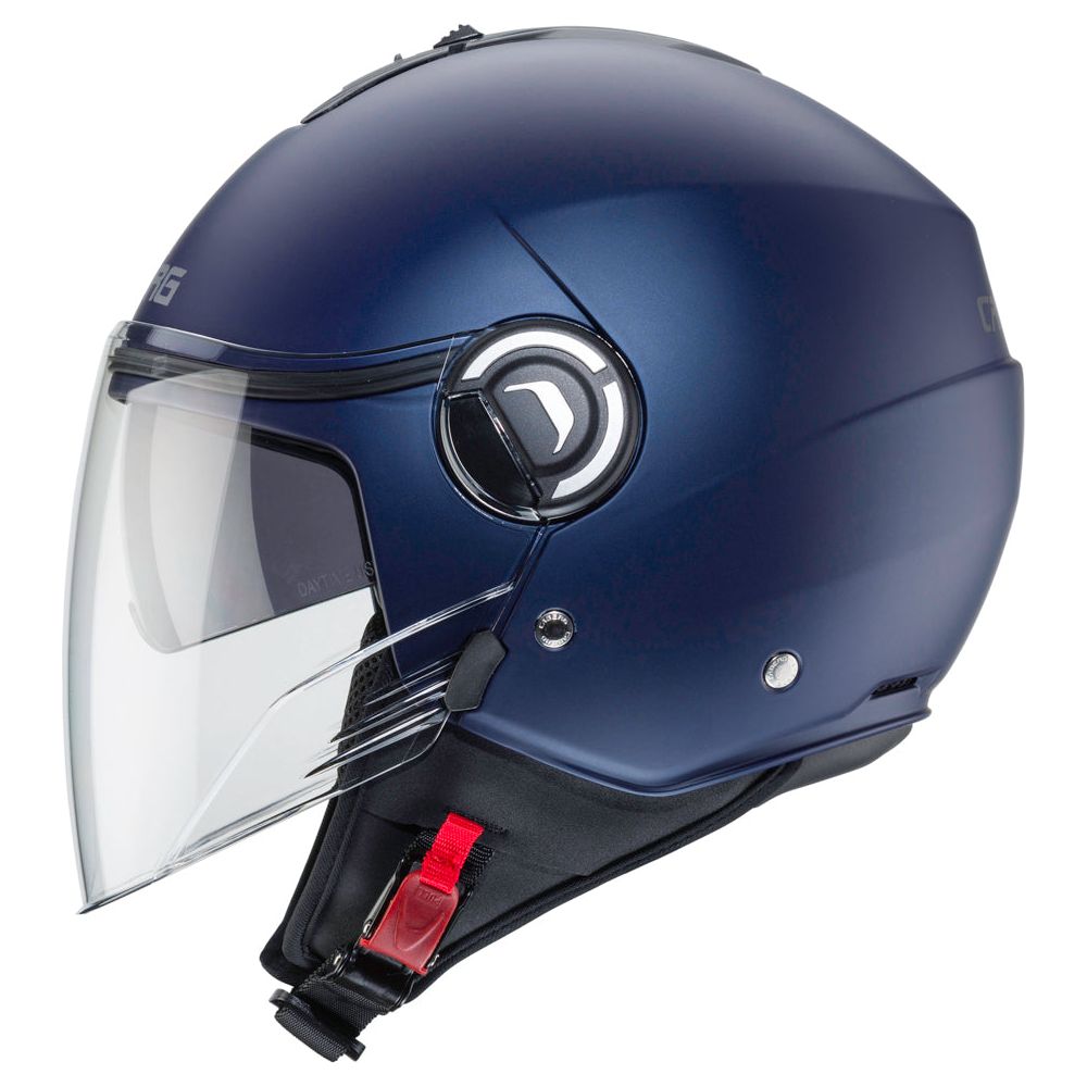 Caberg Riviera V4 Plain Open Face Helmet Matt Blue FREE 1 YEAR Returns, FREE UK Delivery | ThrottleChimp