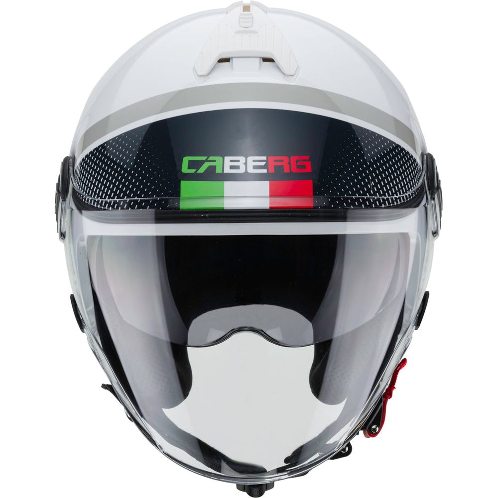 Caberg Riviera V4 Elite Open Face Helmet Italia White (Image 2) - ThrottleChimp