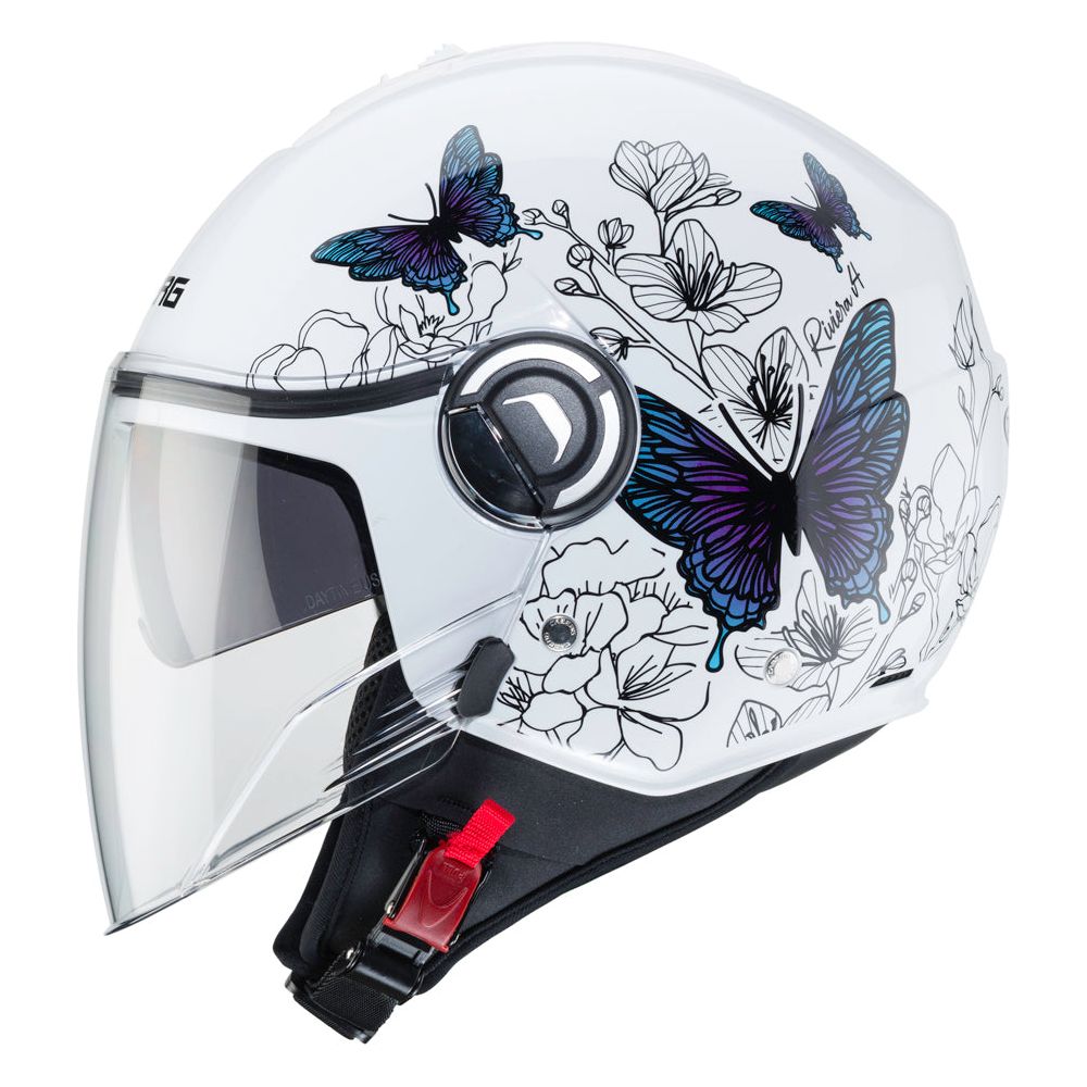 Caberg Riviera V4 Muse Open Face Helmet White (Image 2) - ThrottleChimp