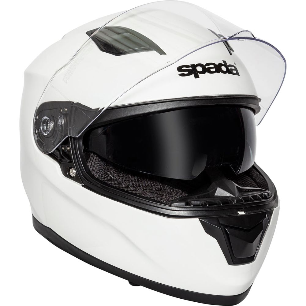 Spada SP17 Full Face Helmet White FREE 1 YEAR Returns, FREE UK Delivery | ThrottleChimp